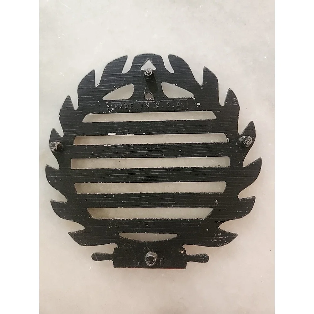 Vintage Metal Novelty Trivet/Sign Household Humor 50s Family